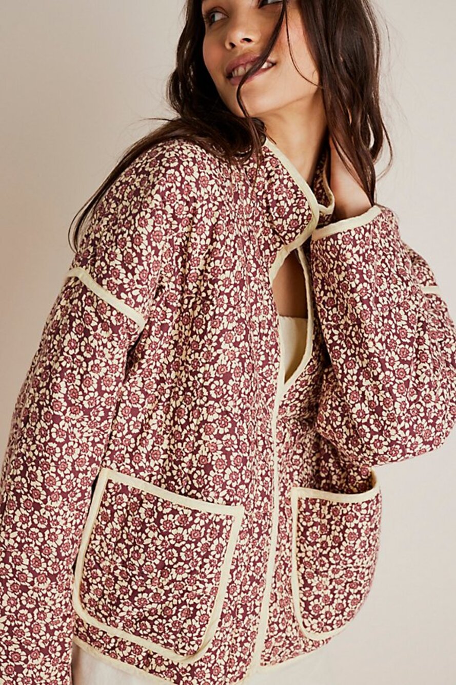 Free People Chloe Floral Printed Jacket, NWT, Size M